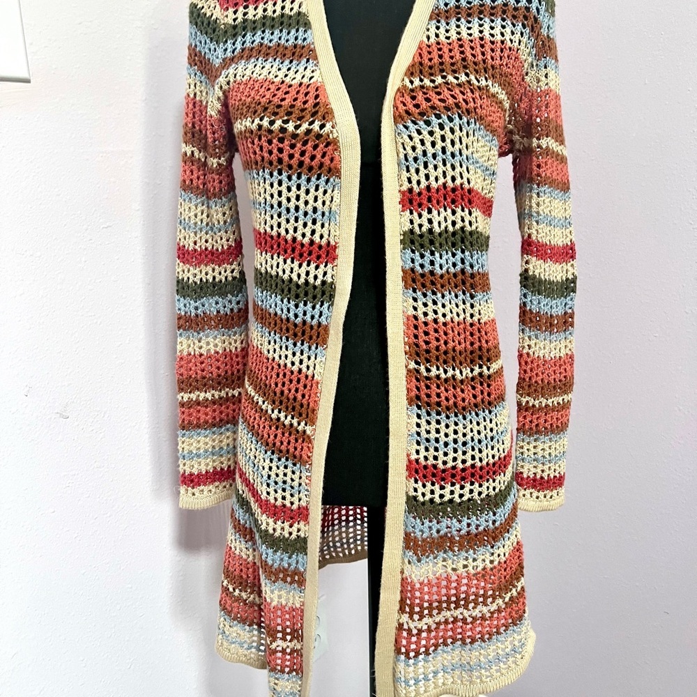 Sky and Sparrow multicolor Cardigan Sweater medium